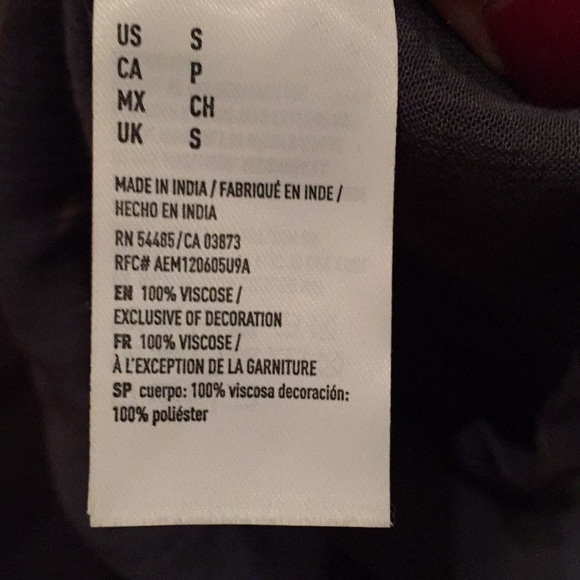 American Eagle Outfitters boho charcoal/black top - Picture 7 of 8